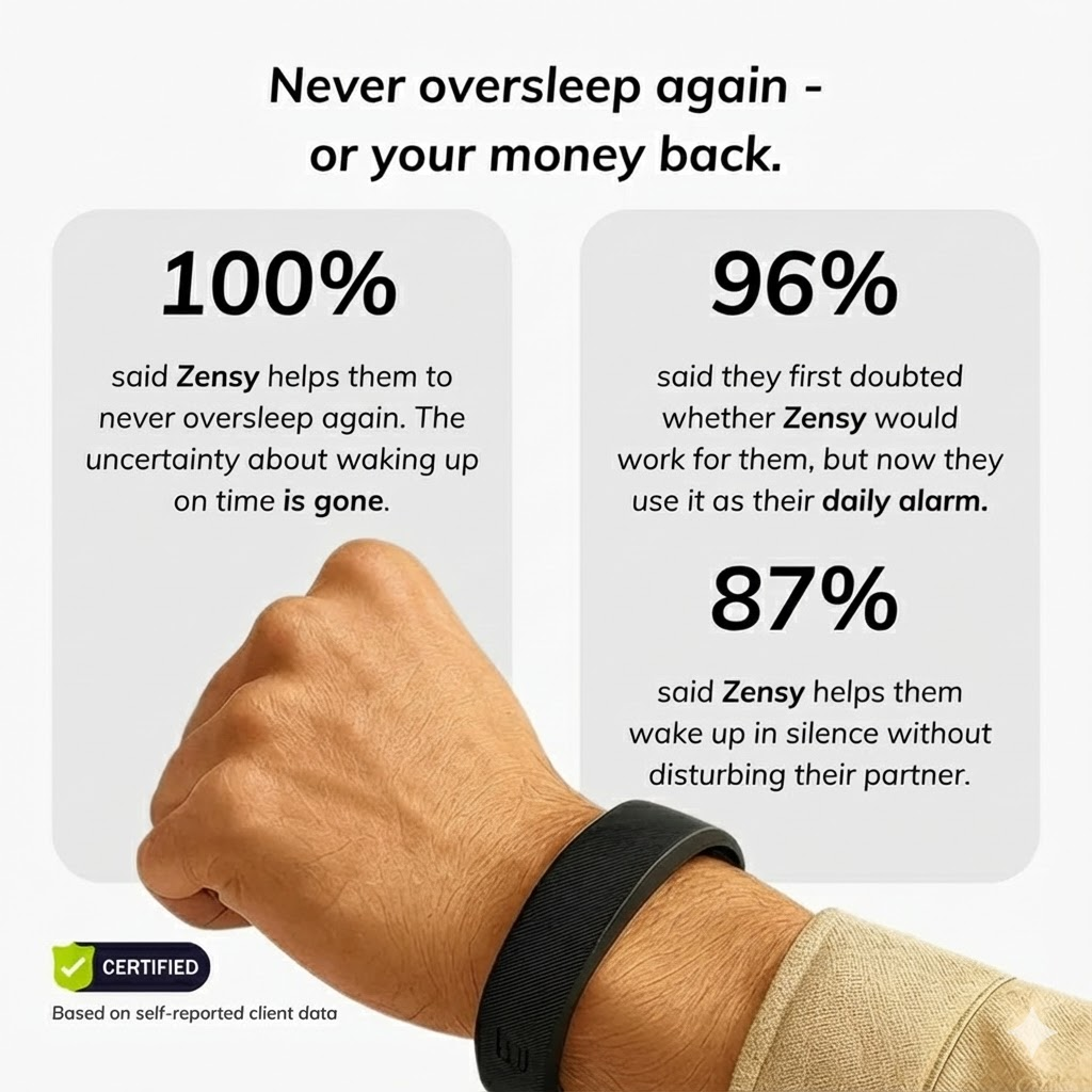 Zensy™ – The Silent & Smart Vibrating Alarm Wristband